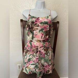 Victorias Secret Pink Tropical Floral Spaghetti Strap Dress